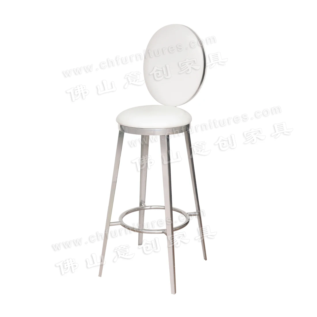 Modern Minimalist Bar Milk Tea Shop Bar Counter Stainless Steel Backrest High Stool High Bar Chair