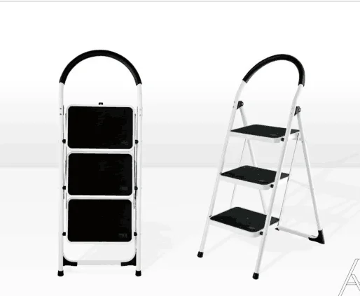 Hot Sale 3 Leg Steel Step Safety High Quality Foldable Household Aluminium Ladder