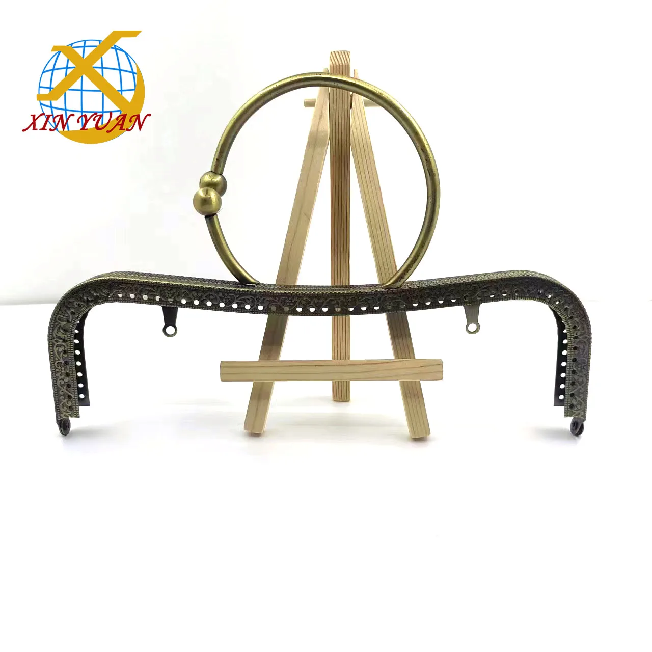 M hardware 22cm high quality double bead interspersed hardware handmade DIY hardware accessories frame bag buckle quality