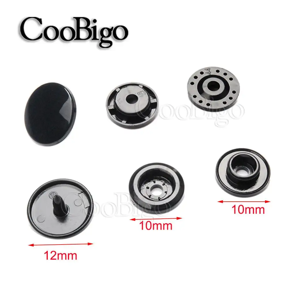100Sets Plastic Snaps Button Fasteners Press Buckle for Quilt Cover Sheet Garment Baby Clothes DIY Accessories Round 12mm