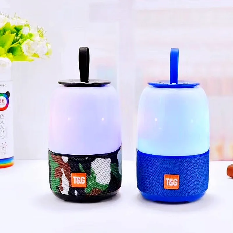 Top seller dropshipping wireless bottle shape new design portable rgb light speaker with fm radio TG608