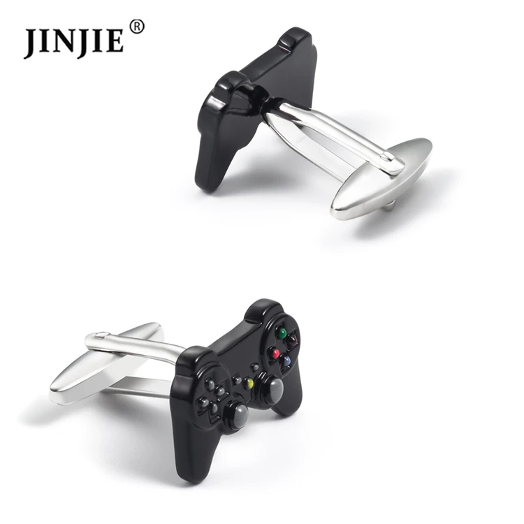 Funny design copper game cuff links black gamepad gift men cufflinks