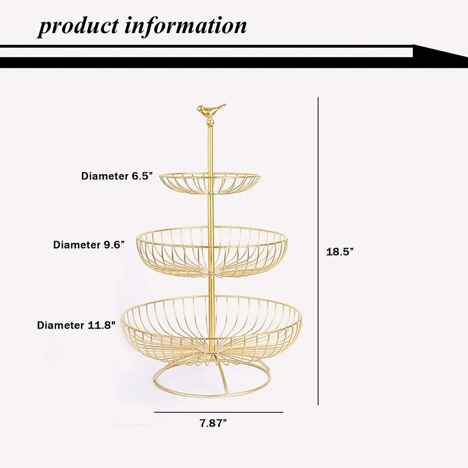Portable L Basket Fruit Basket Bread Basket Vegetable Rack Fruits Vegetable Bowl Desserts Candy Buffet Plates Serving Tray Iron