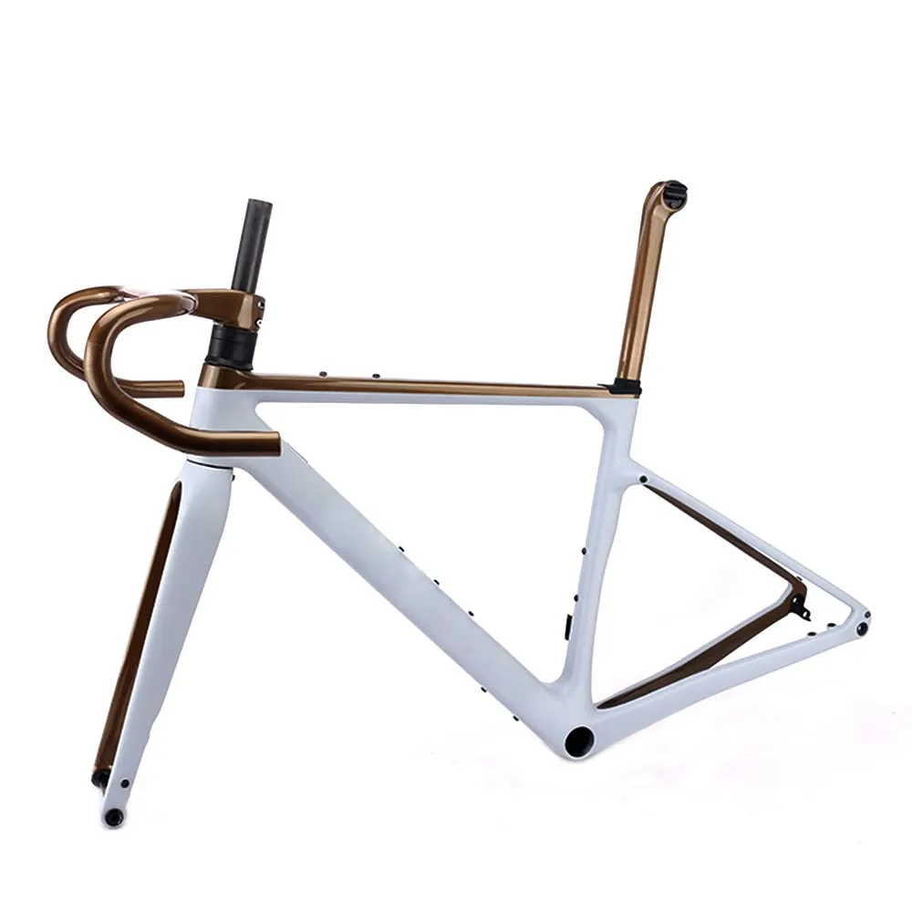 T1000 Carbon fiber Gravel bicycle frame Full Hidden cable road bike parts Max Tire 47C Two Truncation color