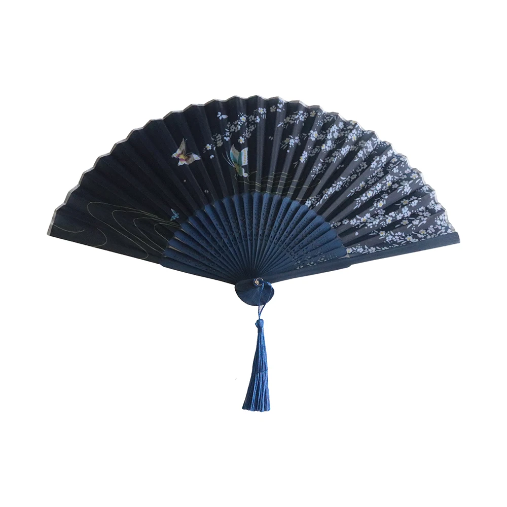 Wholesale Elegant White Folding Silk Hand Fan with Organza Gift bag Wedding Gift & Party Favors