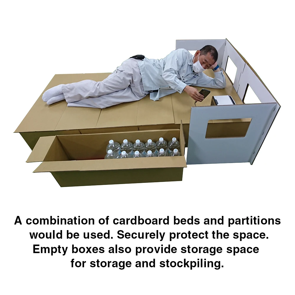 Easy install compact storage furniture folding sofa bed cardboard