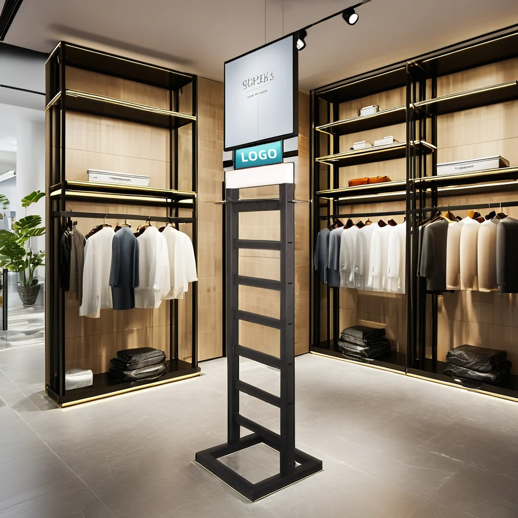 Custom Thickened Store Genuine Leather Dog Belts Men Tie Accessories Windshield Wipers Metal Display Rack Stand