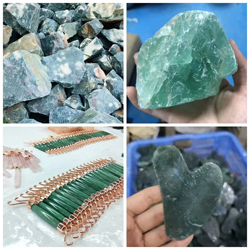 Natural jade massaggiatore viso gua sha massager different colors heart shape face neck body gua sha