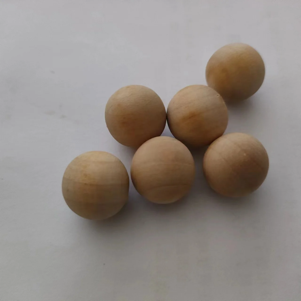 custom Wood Balls for Crafts Beads No Hole  10mm/14mm/20mm/25mm Solid Natural grass tree