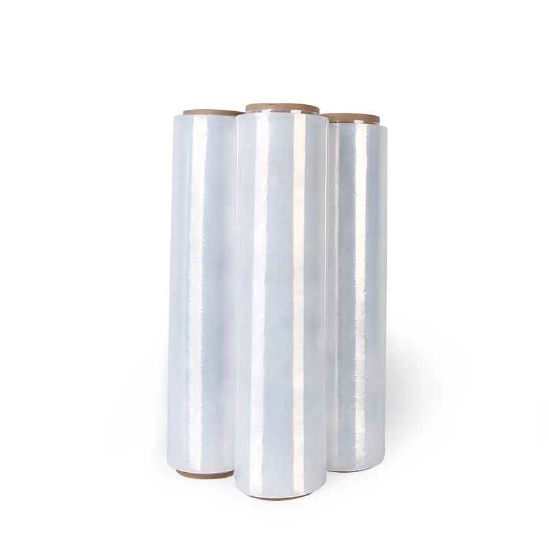 
Factory Price Soft 500mm Pallet Wrapping Film Roll 23 Micron Stretch Film Wrap For Hand Use 