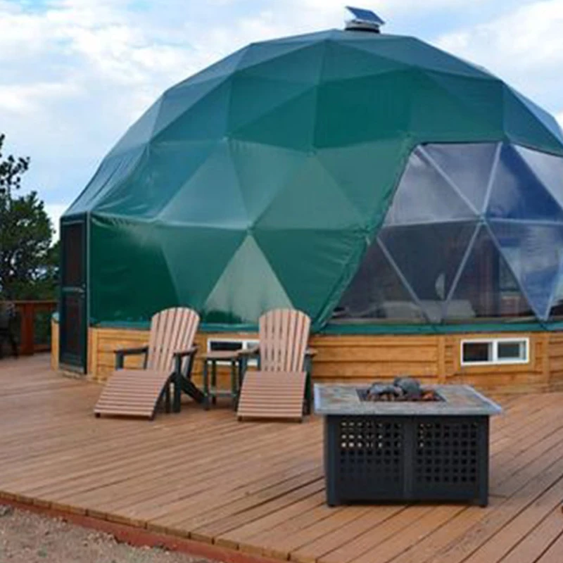 8 m Luxury Eco Geodesic Dome Pavilion Round House Hotel Tent For Resort