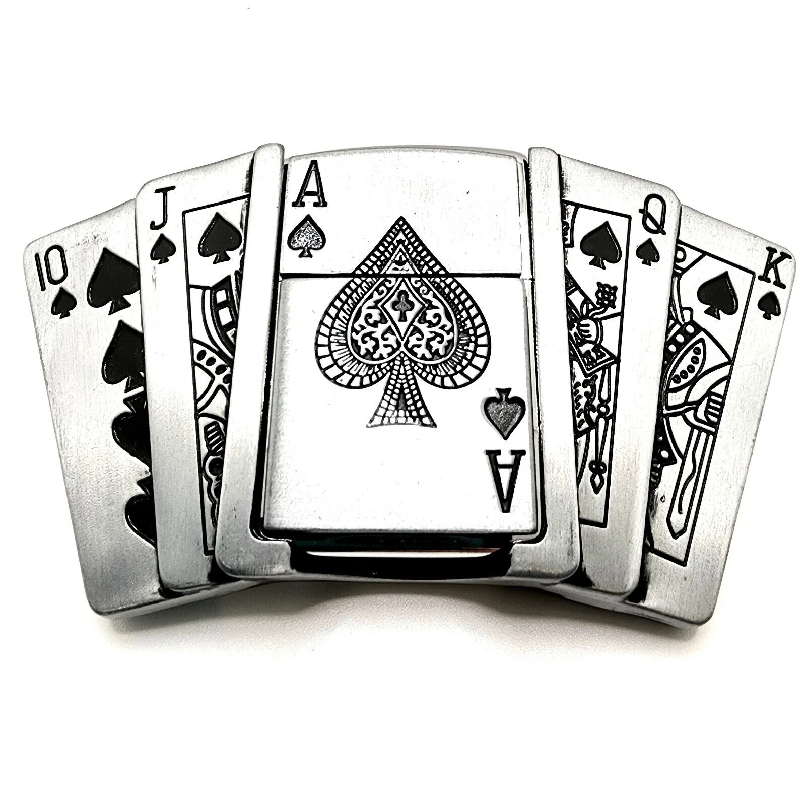 Poker design credit card holder belt buckles