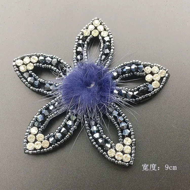 New wholesale heavy duty manual beaded clothing patch crystal cross anchor decoration shoes hats diy accessories
