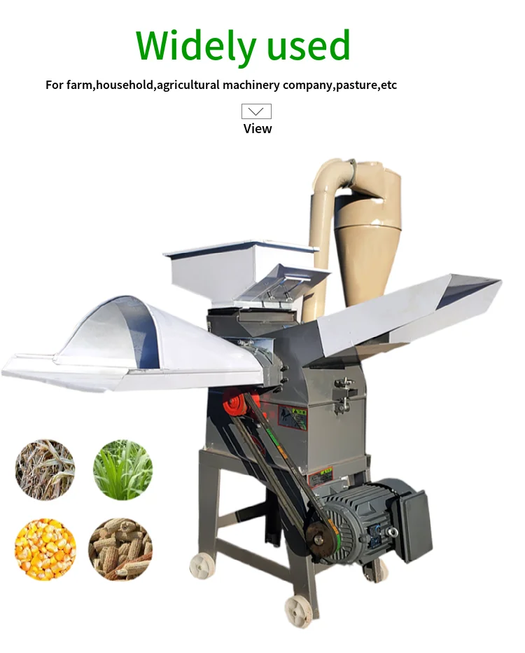 Feed crusher grinder grass feed processing machine Electric power  Corn rice husk maize grinding machine