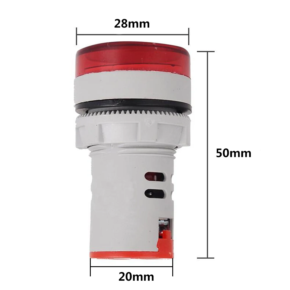 22mm AC Voltmeter Round Mini LED Digital Voltage Meter Tester Precision Voltmeter Voltage Indicator
