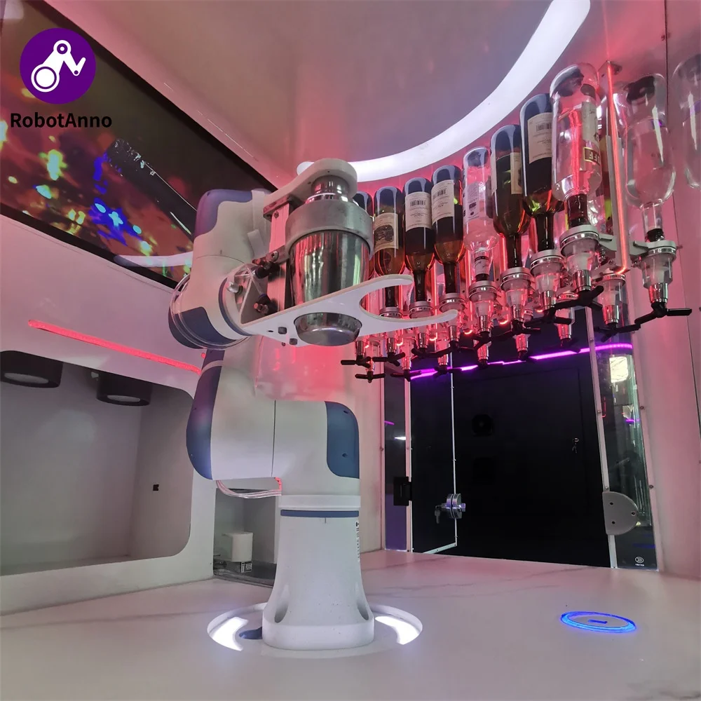 Breaking Away From The Traditional Model Unmanned Bartender Cocktail Vending Machine With Cobot Arm Operation