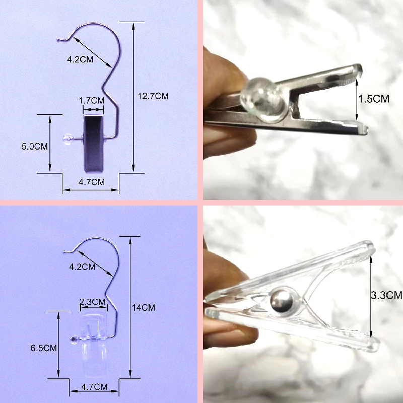 Small metal hook with clips hanger for hat sock tie hanger hooks