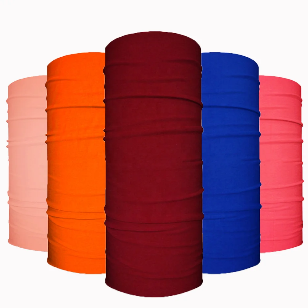 
wholesale Solid Color Polyester Fabric Face cover Seamless Tube Multifunctional Bandana with cheap price 