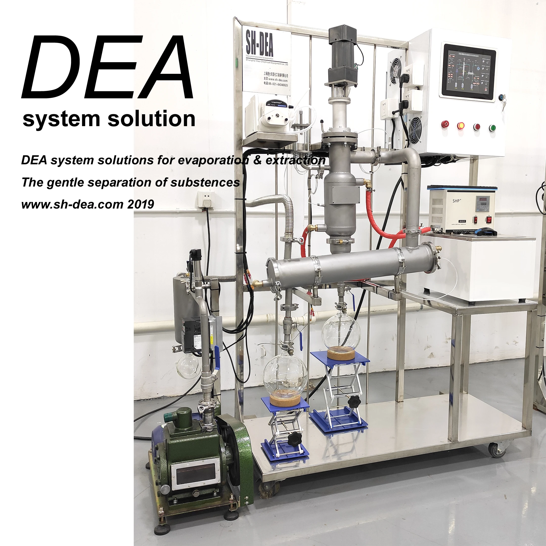 DEA-BML-5 High efficient stainless steel single effect plate evaporator thin film evaporator for oil