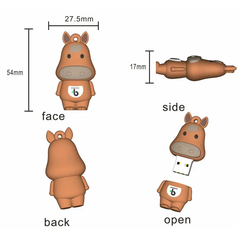 USB-флеш-накопитель в форме мультфильма, 128 ГБ, 512 ГБ