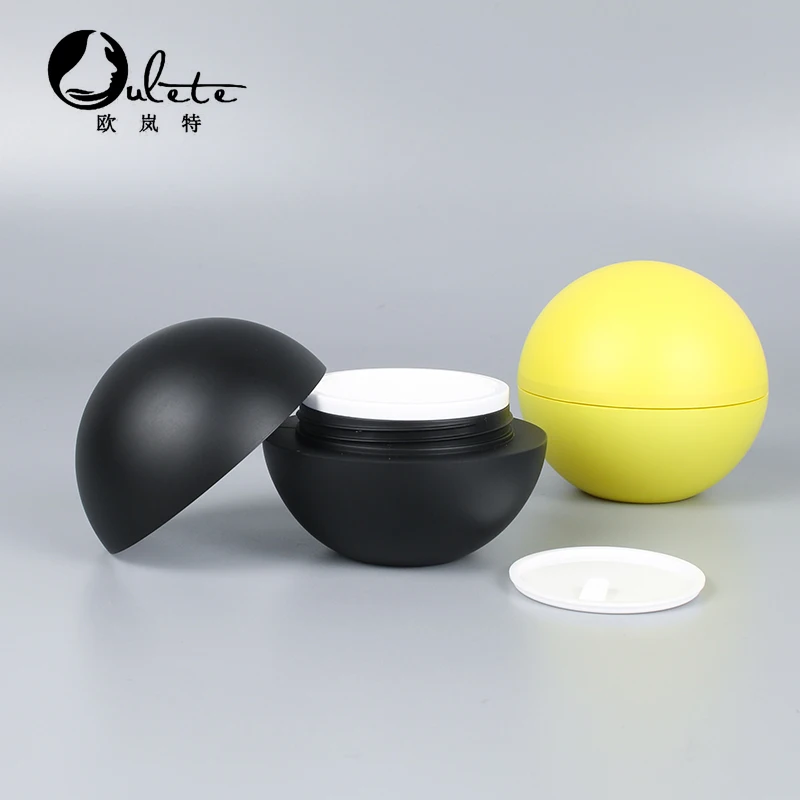 
10g 15g 30g 50g 100g matte finish plastic ball shape cosmetic cream jars body butter containers for skin care 