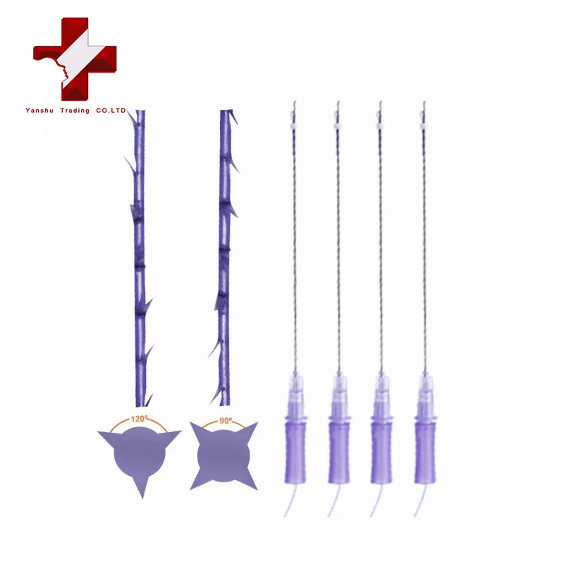 Tiara PDO Thread Lift Korea / 360R Bidirection Cog Type/L-Type Blunt  (21G*100mm)