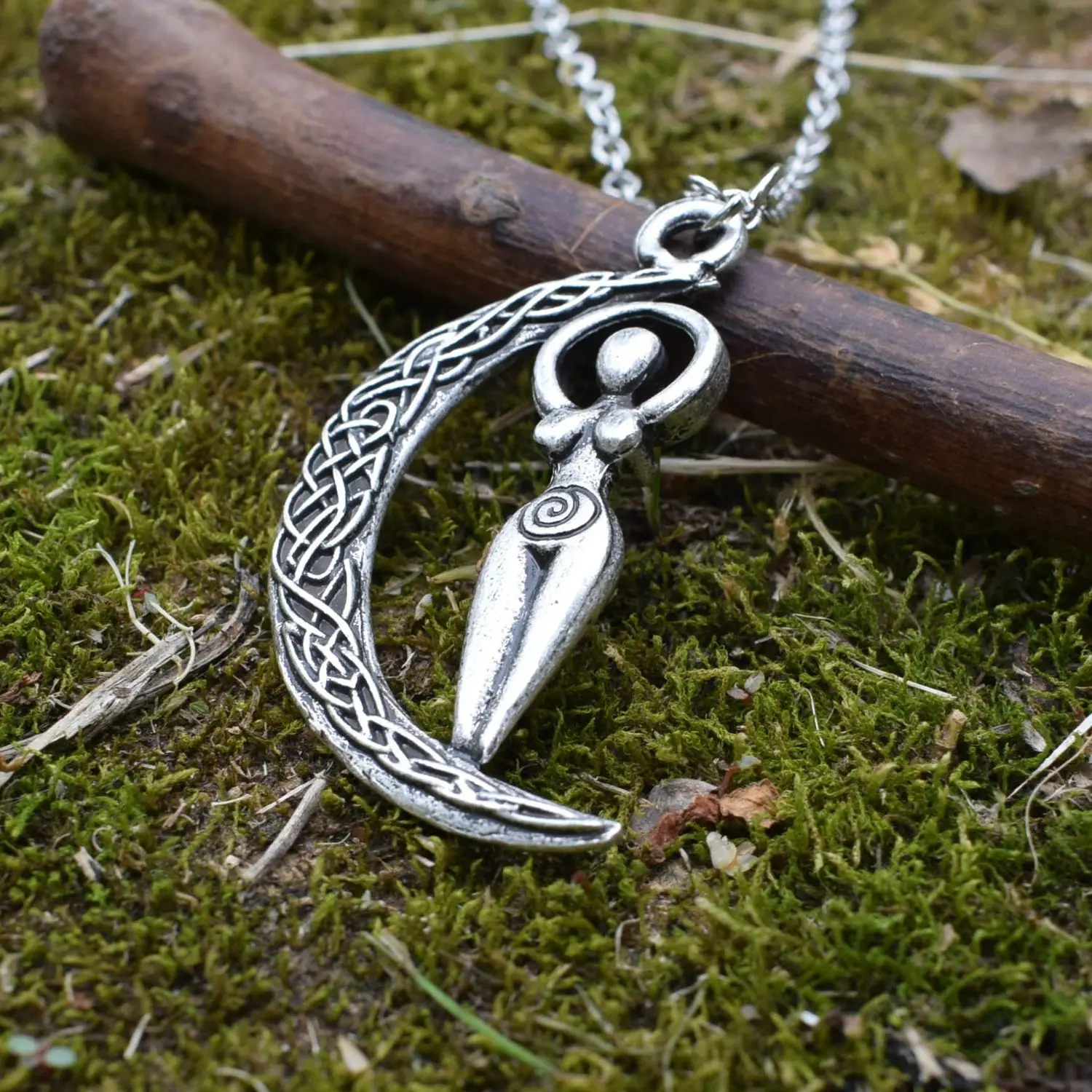 Wicca Moon Goddess Pendant Accessories For Women Necklace Pagan Amulet Wiccan Jewelry Dropship Suppliers