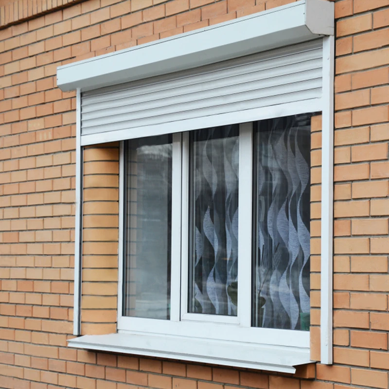 China aluminum safety windows and doors with roller shutter
