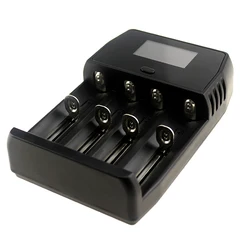 Smart LCD 4-Slots Analyzer Tester Li-ion NiMH Battery Charger AAA 10440 14500 16340 18650 Battery Charger