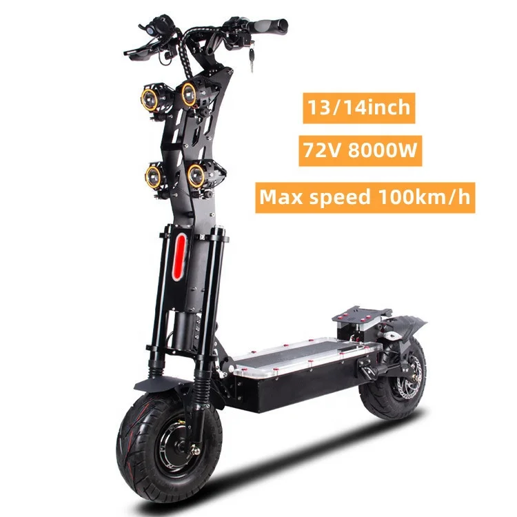 USA Warehouse 13inch 72v high speed fast 100 km/h dual motor electric scooters with seat