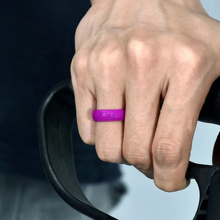 Wholesale Unisex Personalized Custom Laser Engraving Logo Multi Colors Weddings Silicone Rings