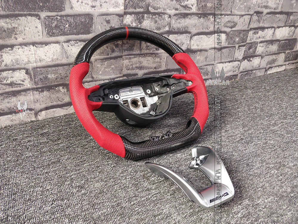 car carbon fiber steering wheel for  Mercedes-Benz w205 W213 CLA GLA A45 amg/Available for all car models
