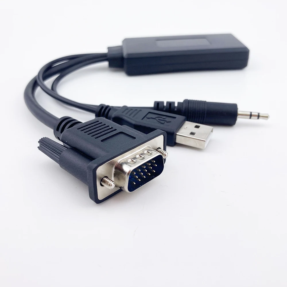 Male to female extender vga ohdmi output cable 1080p vga to hd mi converter