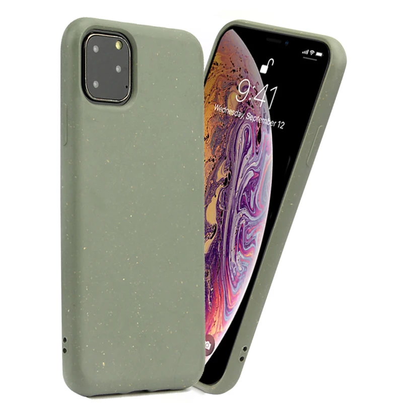 Bio degradable compostable eco friendly recyclable PLA Biodegradable phone case for iPhone 11 PRO MAX