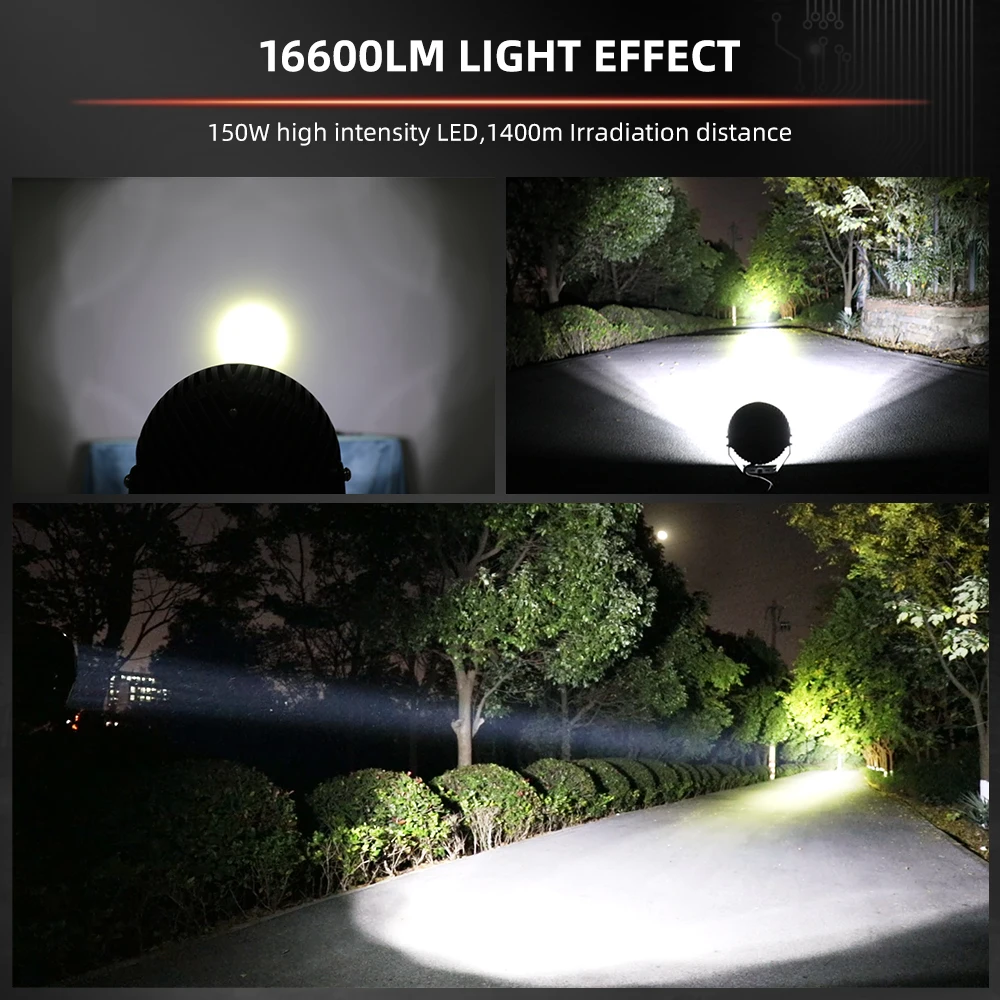 Новая лампа для разработки, точечные светильники для авто, 8,5 дюйма, для морской лодки, 7 дюймов, Светодиодный точечный светильник, Круглый 9 дюймов, светодиодные фары дальнего света для грузовика