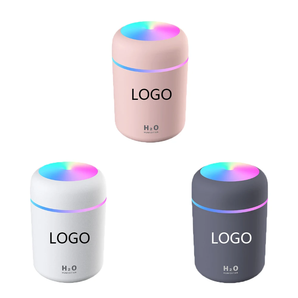 Wintek Mini Ultrasonic Atomizer USB 300ml H2o Spray Mist Air Humidifier With 7 Led Lights For Home Hotel Car
