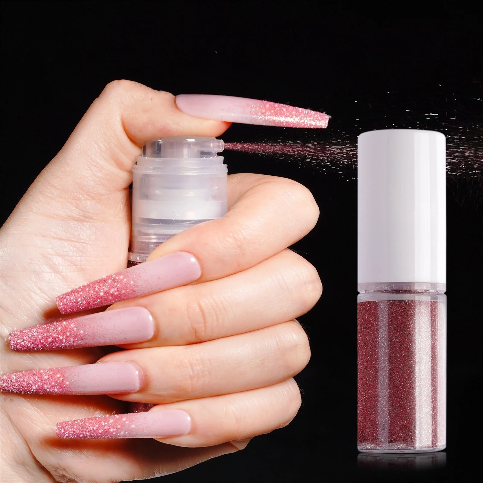 New Upgraded Version of Broken Diamond Spray Powder Nail Art Gradient Glitter Fairy Powder Neon Powder Flash