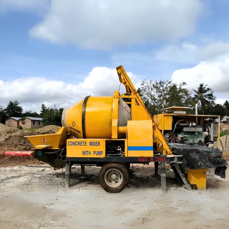 diesel and electrical Concrete Pump With Mixer machine Self Loading Concrete Mixer and Pump