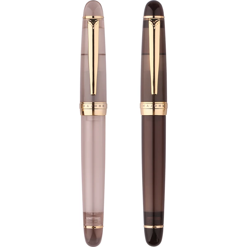 MAJOHN-S7 resin  fashion design  Clear fountain pen  and  color  adult student business writing practice gift pen made in China