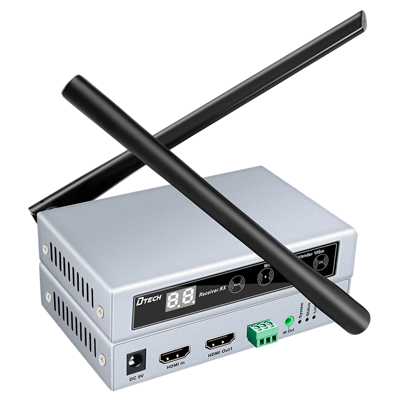 
DTECH 1080p TCP/IP HD audio and video signal transmitting and receiving wifi wireless extender with IR 