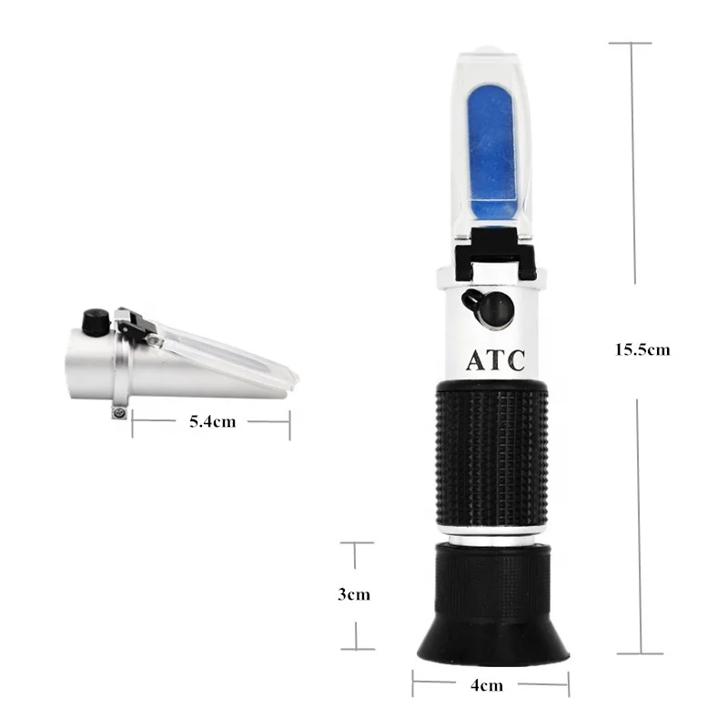 Handheld refractometer for alcohol content meter