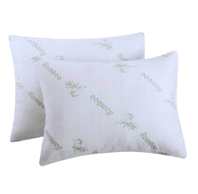 Custom 5 Star Hiton Hotel Pillow Protector Cover Anti Mite Waterproof Bamboo Fiber Pillowcase