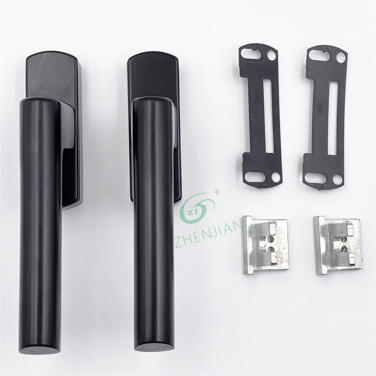 Modern Design Aluminum Window Pull Handle Contemporary OEM Product Black Handle with Key Lock
