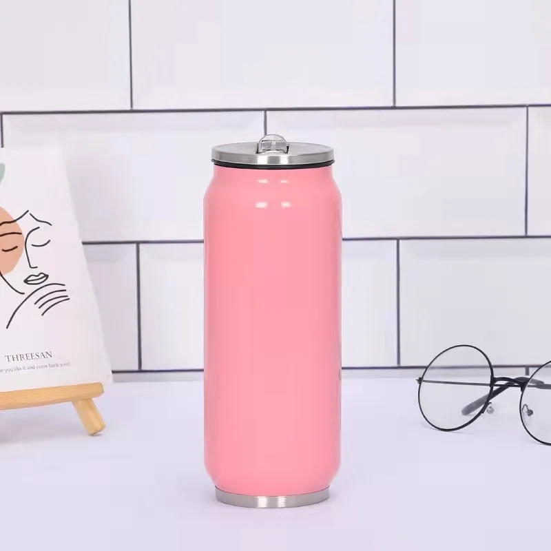 
Customzied 300ml 500ml stainless steel thermos water bottle vacuum cola can shape cole insulation cup double layer shaker bottle 