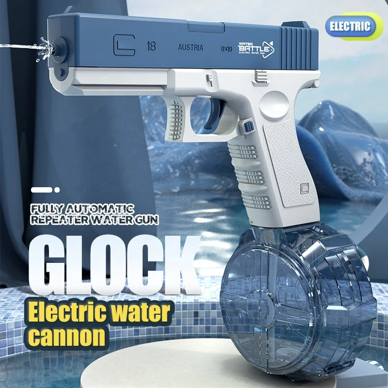 Wholesale Upgraded Waterproof Unique Strong Electric Realistic Toy Powerful Bursts Glock Water Bomb Shooting Gun For Children