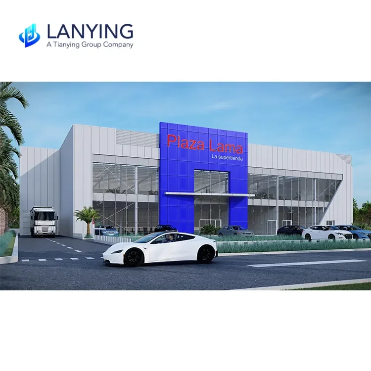 Steel structure multi-story apartment building metal frame car showroom