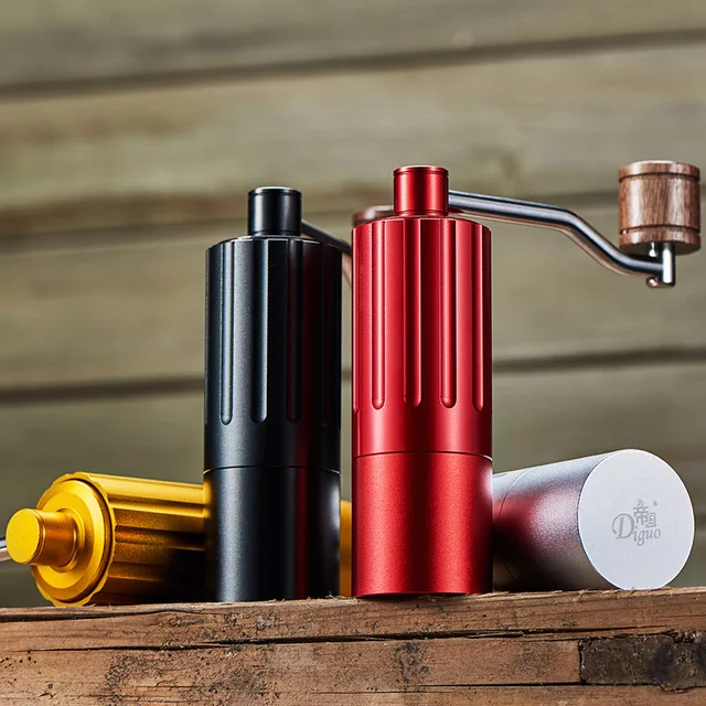 Diguo Stainless Steel Coffee Hand Grinder Conical Burrr Coffee Mill Grinder Manual With Adjustable Setting