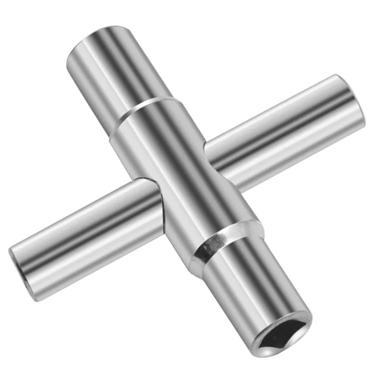 Square Hole Adjustable Cross Wrench Four-in-one kitchen faucet key repair wrench