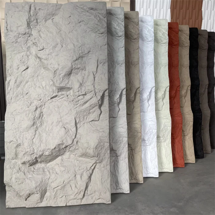 Polyurethane wall panel waterproof lightweight 60*120cm environmentally friendly easy to install vinyl stone wall panel for wall