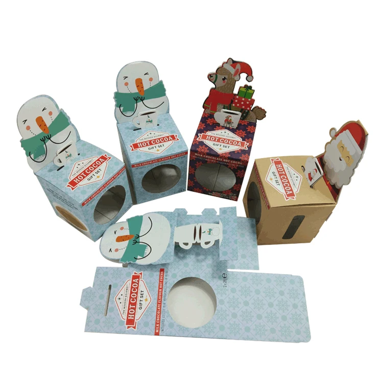 Packaging Boxes Christmas Gift Box Candy Cookie Chocolate Gift Paper Cardboard Paper Wholesale Christmas Art Paper Customized